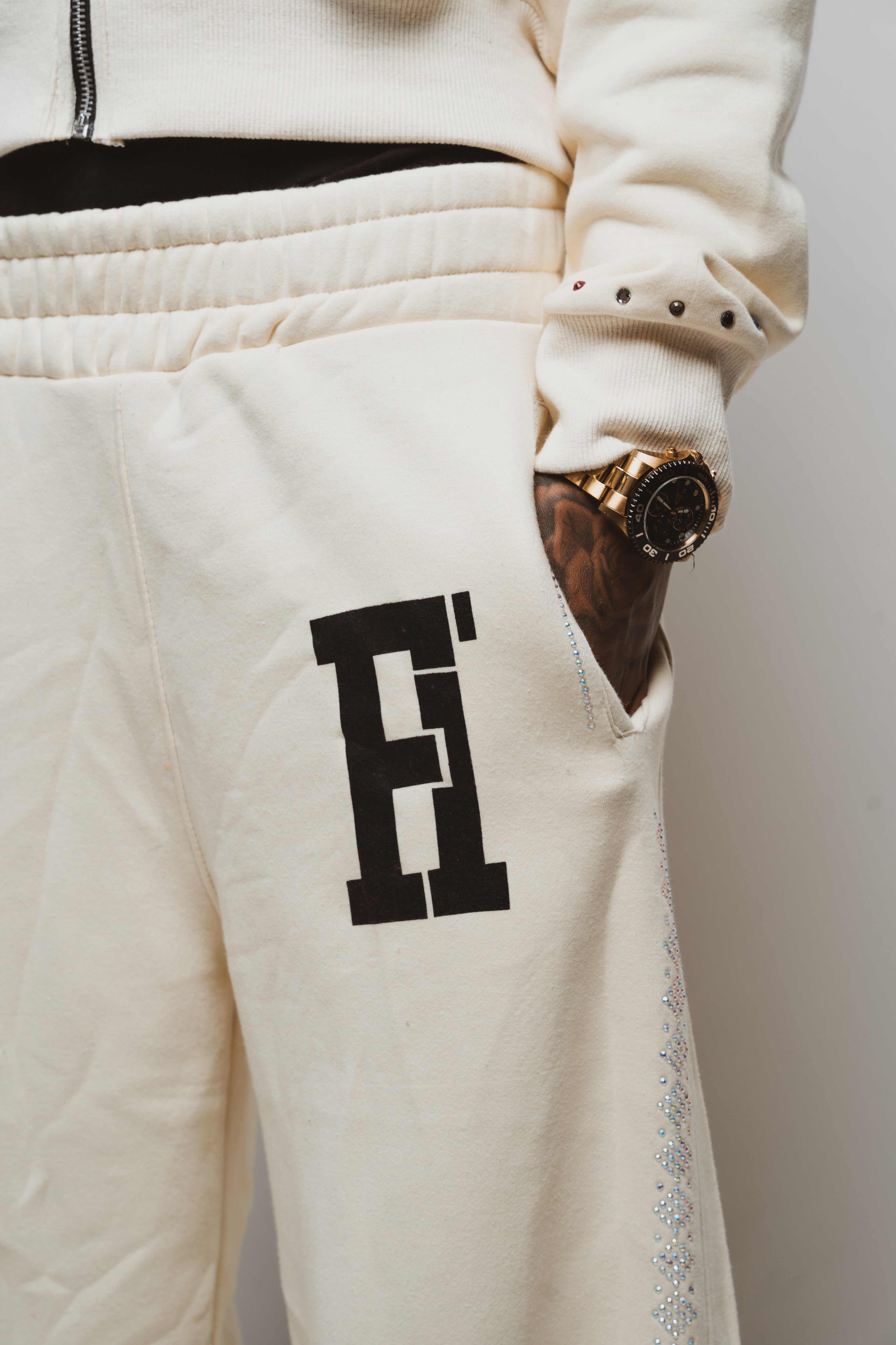 Gemstone Tracksuit Crème