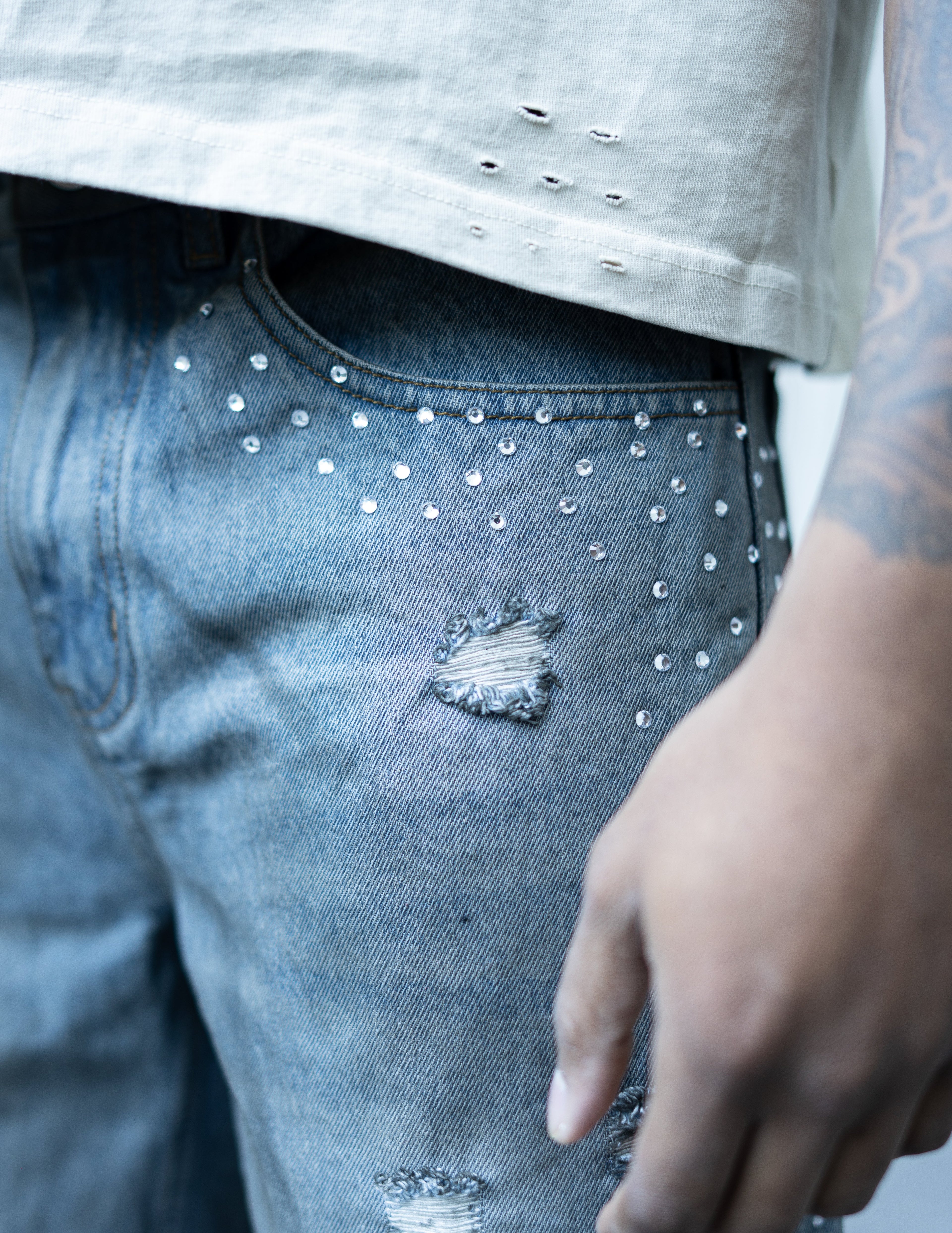 Dirty Rhinestone Denim