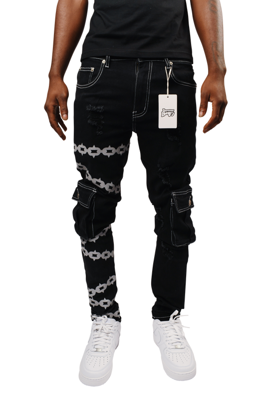 Black Cargo Jeans V2